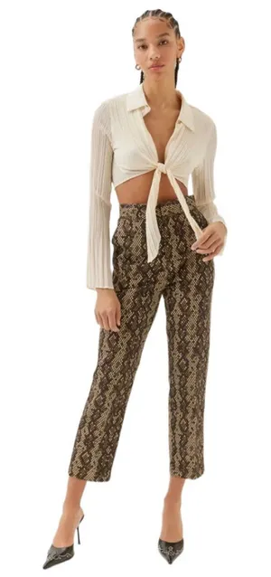 💙💖 Dickie's‎ Camden Straight Leg Snakeskin Print High Rise Work Pants thumbnail 1
