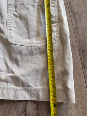 Vintage Cream jumpsuit with pockets and button-up front. thumbnail 4