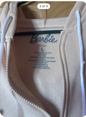 Barbie Sweather: Zip Up: Gray Size L thumbnail 2