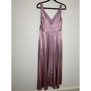 Lilac Purple Satin Maxi Formal Dress Sz 10 Prom Wedding Guest thumbnail 5