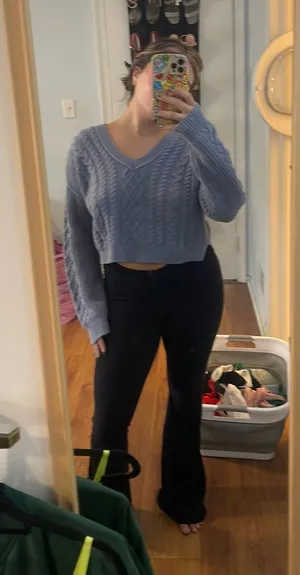 Aeropostale Sweater Knit Cable Cropped thumbnail 1