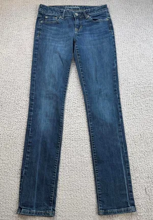 American Eagle Aeropostale Jeans Bayla Skinny Womens 6 Regular Blue Low Rise Stretch Denim thumbnail 1