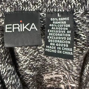 Erika Vintage Christmas Sweater Vest Women's Large Gray Snowman‎ & Santa Design thumbnail 5