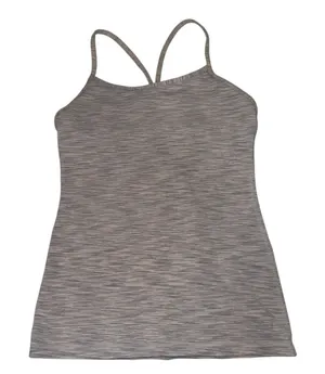 Lululemon Power Y Tank Top Size 6 Heathered Gray thumbnail 1