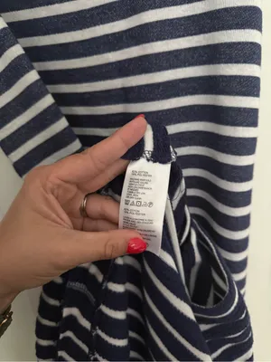 Tommy Bahama navy blue stripe maxi sleeveless dress beachy‎ casual stretch thumbnail 3