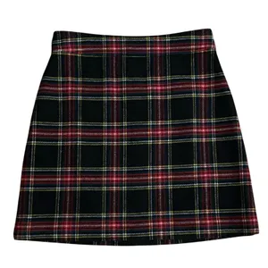 NEW J Crew Factory 6 Mini Skirt Plaid Wool Blend A Line A-Line Holiday BK386 thumbnail 1