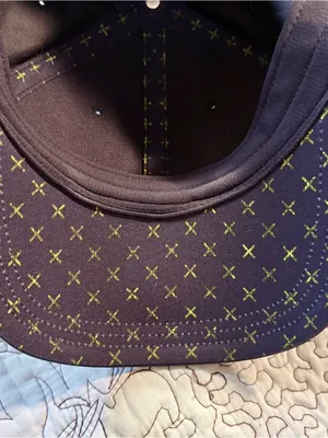 Lululemon Black Adjustable Performance Cap Tonal X Pattern Underbrim 💛 thumbnail 7