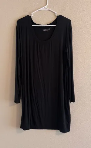 Victoria's Secret Black Long-Sleeve Scoop Tunic Dress thumbnail 1