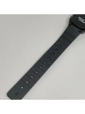 Vintage digital women’s watch black tone 27mm quartz black plastic band running thumbnail 7