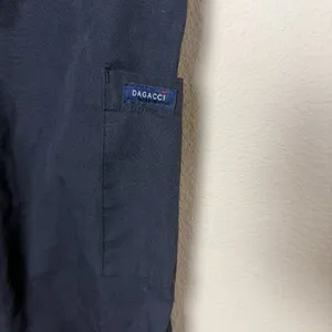Dagacci Straight Wide Leg Black Scrubs Pants Size Small thumbnail 3