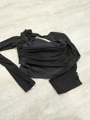 NWT Upwear Active Sheer Layered Long Sleeve Workout Top Size Small thumbnail 2