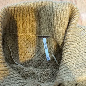 Free People Mustard Yellow Cable Knit Collared Pullover Sweater Women's Size XS‎ thumbnail 4