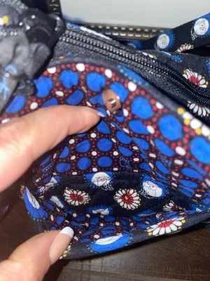 Vera Bradley Night Owl Libby Cotton Quilted Shoulder Crossbody Bag Retired Print thumbnail 5