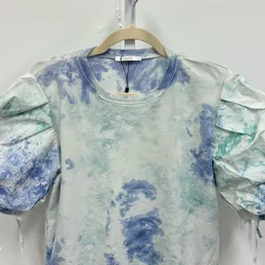 Pure Tie Dye‎ Sweatshirt T-shirt Blouse Puff Sleeve thumbnail 3