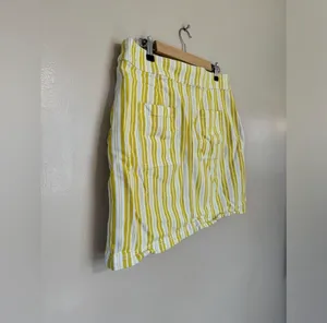 SALE! Yellow Stripe LOFT Cotton Skirt Size 14 EUC thumbnail 4