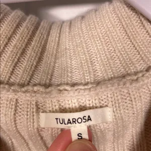 Tularosa Lovelle Zip Up Sweater Cream Womens Small Wool thumbnail 3