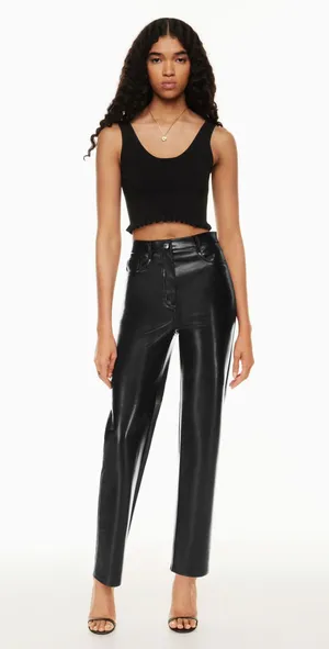Aritzia Melina Super High Rise leather pants thumbnail 1