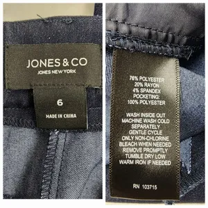 Jones New York Suit Pants Wide Leg Professional Career Business Blue Size 6 thumbnail 2