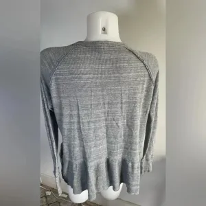 Free‎ People Coastline Thermal Henley Peplum Top Gray Marled 0019 thumbnail 4