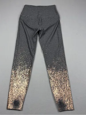 Beyond Yoga Alloy Ombre Leggings L Gray Rose Gold Metallic High Rise NWOT thumbnail 4