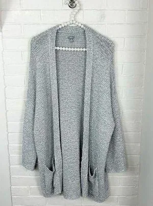 Aerie Grey Chunky Open Knit Oversized Cardigan Sweater Size XS/S thumbnail 1