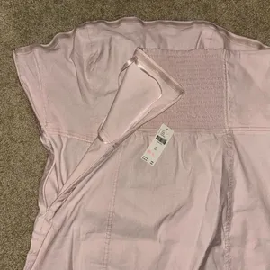 Anthropologie Side Slit strapless Dress Hibiscus Hint‎ pink NWT size XL thumbnail 11
