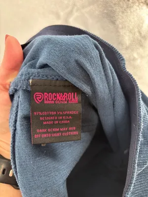 Rock & Roll blue corduroy pull on flare bell bottoms new 28 x 36 thumbnail 5