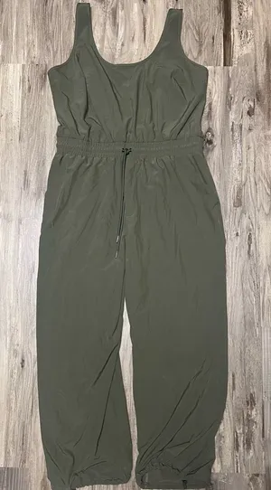 Abercrombie & Fitch Olive Green Traveler Jumpsuit XL Active Drawstring thumbnail 1