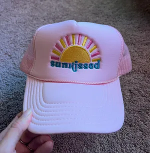 Sun kissed Trucker Hat Pink thumbnail 1