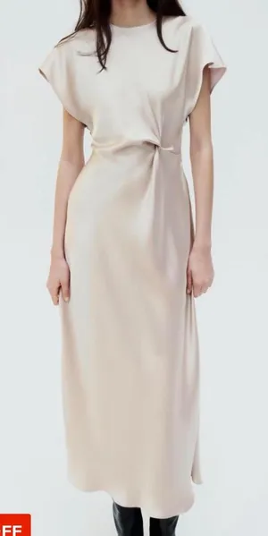 Zara Cream dress thumbnail 1