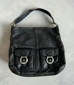 MICHAEL KORS Black Leather Satchel Shoulder Bag thumbnail 1