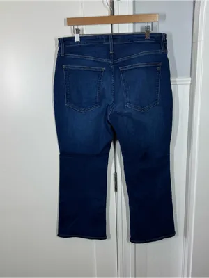 Madewell The Short Curvy Flare Crop Jean in‎ Super Stretch Denim size 32 short thumbnail 3
