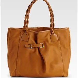 Chloé Amy Large Caramel Leather Braided Handle Tote Shoulder Bag thumbnail 5