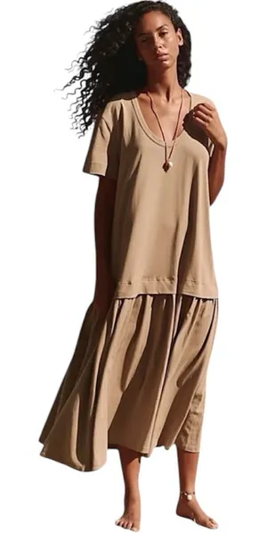 Free People Free-Est Herron Drop-Waist Maxi Dress NWOT Size S thumbnail 1
