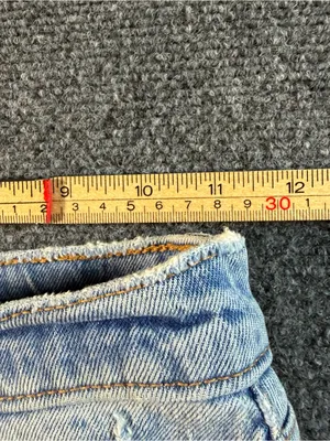 Abercrombie & Fitch The Mom Short High Rise 24 Denim Cutoffs Distressed Raw-hem thumbnail 3