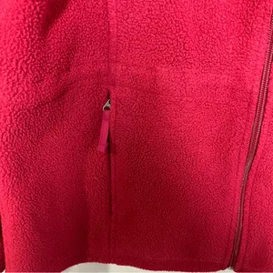 L.L. Bean hot pink fleece full‎ zip jacket women’s size large casual thumbnail 3