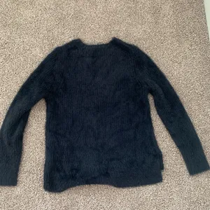 Banana republic eyelash ribbed black sweater thumbnail 6