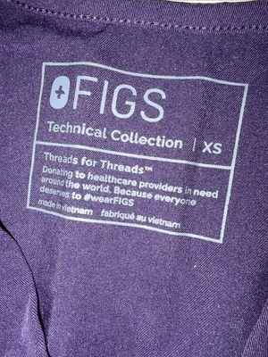 Figs Purple V-Neck Scrub Top Size XS thumbnail 5