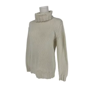 Incentive Cashmere Ivory Chunky Knit Turtleneck Sweater Made Italy Size S thumbnail 6