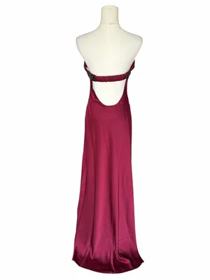 Princess Polly - NWT See The Vision Sequin Bust Maxi Dress Burgundy Sz US 8 thumbnail 5