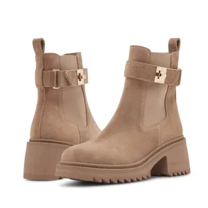 Steve Madden NEW Gates Platform Chelsea Boot (Women) 8.5M, TAUPE SUED thumbnail 2