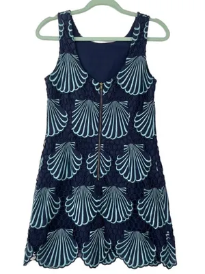 Lilly Pulitzer Navy & Light Blue Shell Dress, Size 00 thumbnail 4