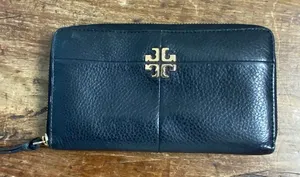 Tory Burch‎ black leather wallet thumbnail 1