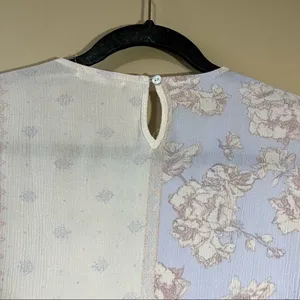 ✨ Taylor & Sage Women’s Floral‎ Embroidered Boho Top Cream Purple XS thumbnail 6