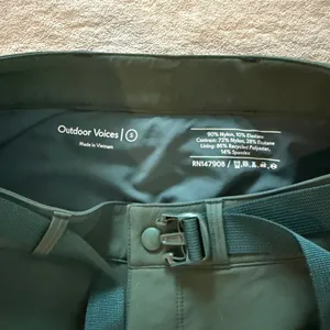 Outdoor Voices RecTrek Zip-Off Pants Size Small Green Blue White Colorblock OV thumbnail 5