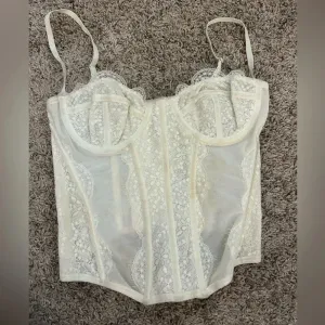 Cream urban outfitters corset thumbnail 1