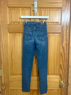 American Eagle Next Level Stretch High-Rise Distressed Jeggings Size 2 thumbnail 3