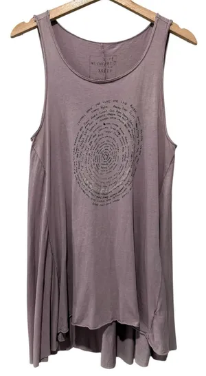 We The‎ Free People Women Oversized Swing Tank Top XS Boho Purple Sleeveless thumbnail 1
