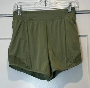 Thrive Societe Olive Green Women's Athletic Shorts size small. thumbnail 1
