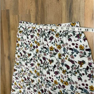 Joe B Floral Tiered Midi Skirt White Rayon Boho‎ Cottagecore Women's Large thumbnail 7